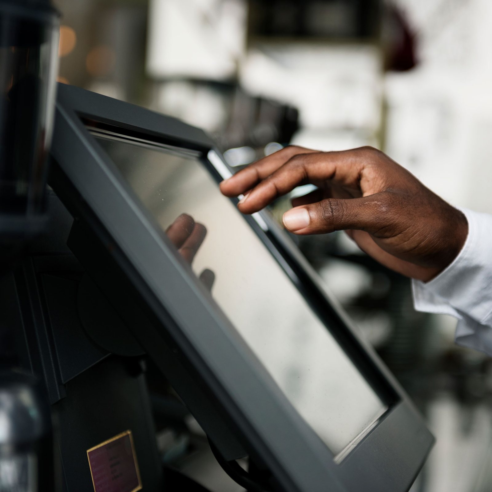 Restaurant point of sale representing eTIMS-connected sales and tax documents in Kenya